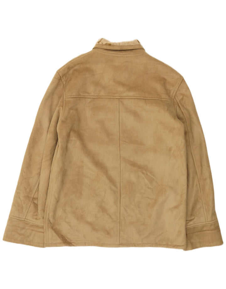 Giacca Sherpa da uomo Zara UK 42 XL Poliestere beige