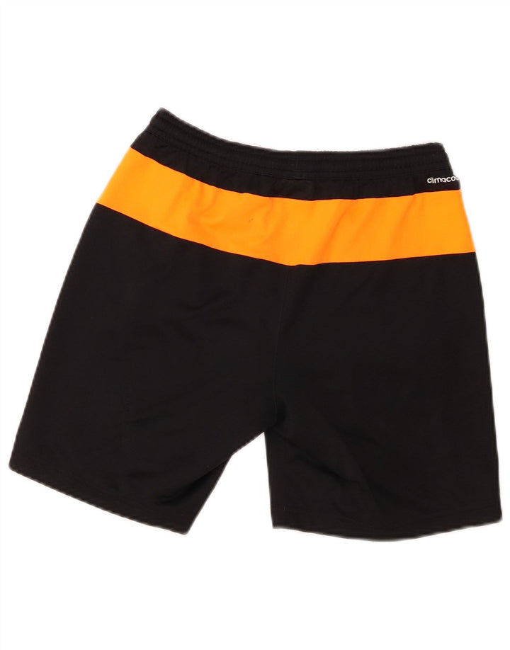 Pantaloncini sportivi Adidas Climacool da ragazzo 11-12 anni in poliestere color block nero