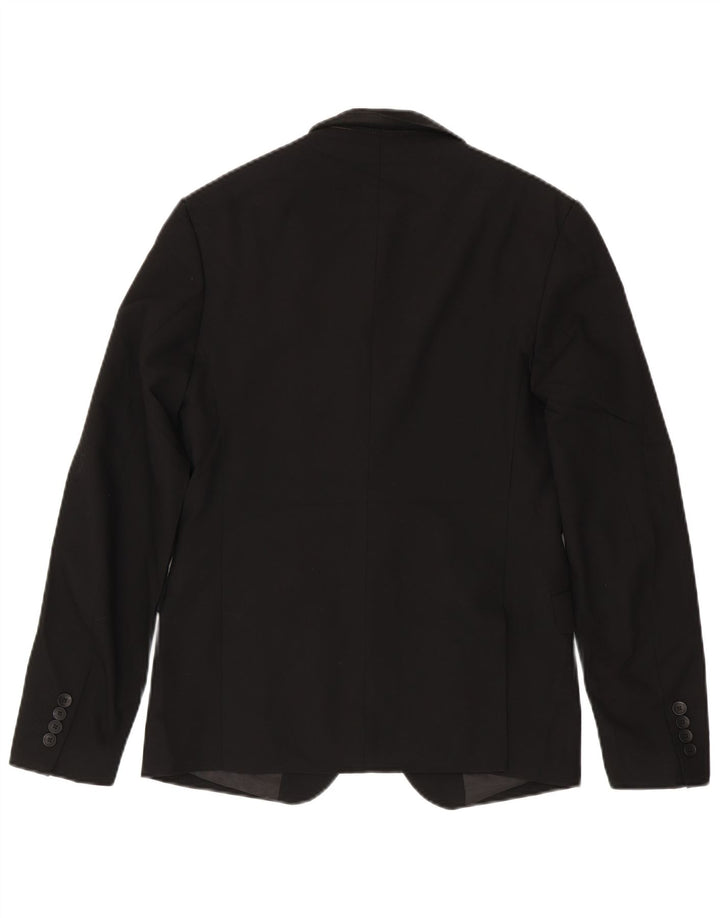 ZARA Giacca Blazer a 2 Bottoni da Uomo EU 44 XS Blu Navy Viscosa