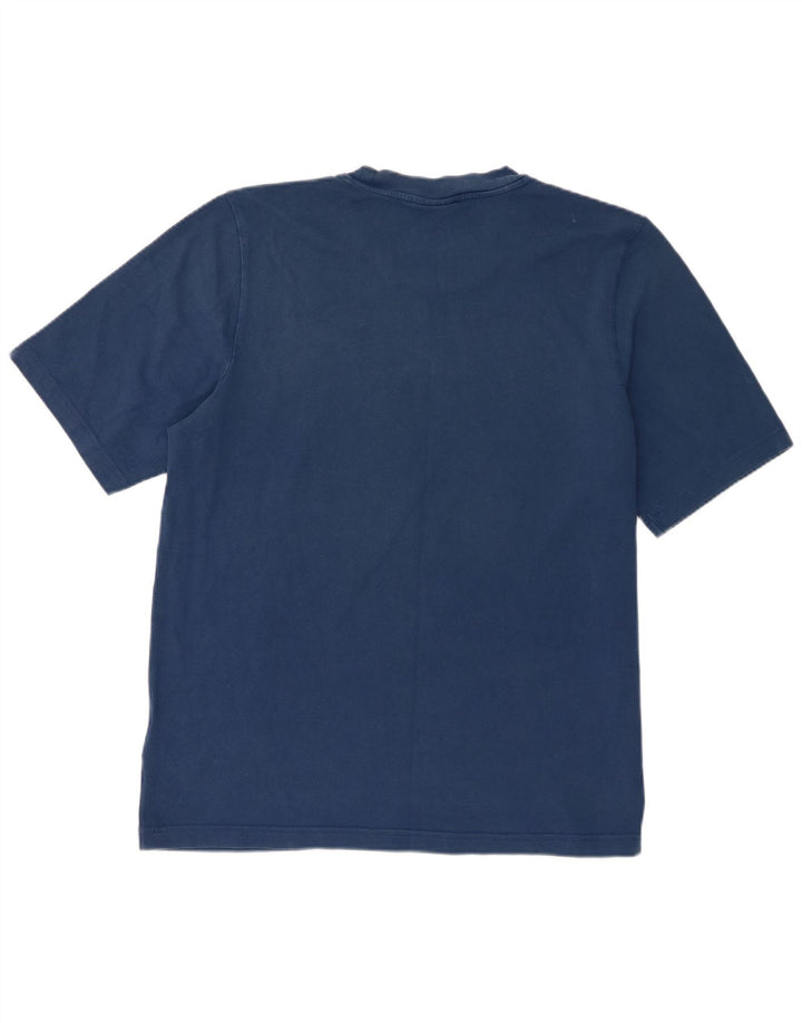 T-shirt grafica da uomo Adidas Top in cotone blu navy medio