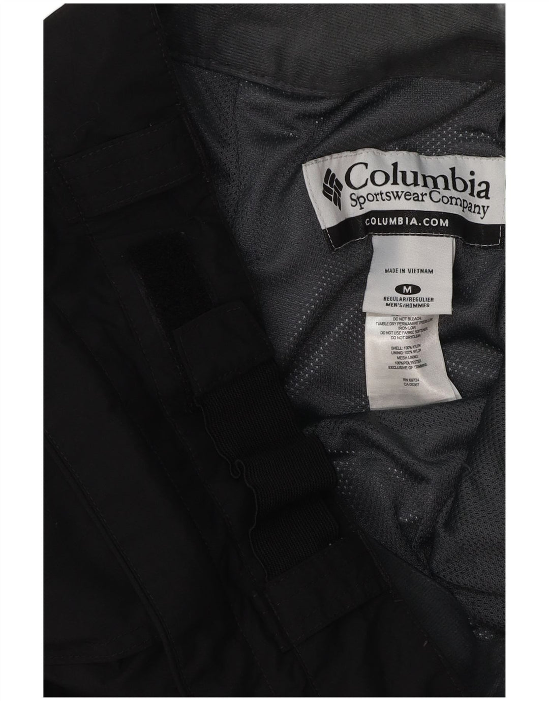 Pantaloni da sci da uomo COLUMBIA medio poliestere nero