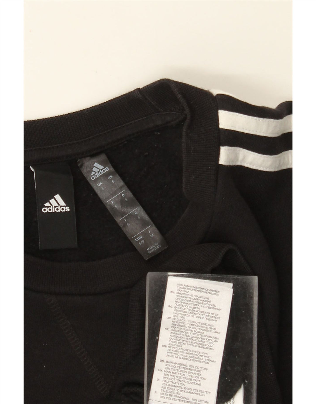 Felpa ADIDAS da uomo maglione piccolo cotone nero