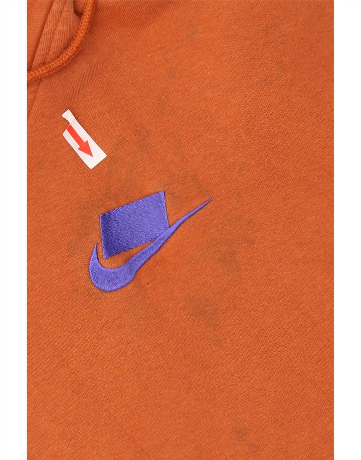Felpa con cappuccio oversize da donna Nike UK 14 cotone arancione medio