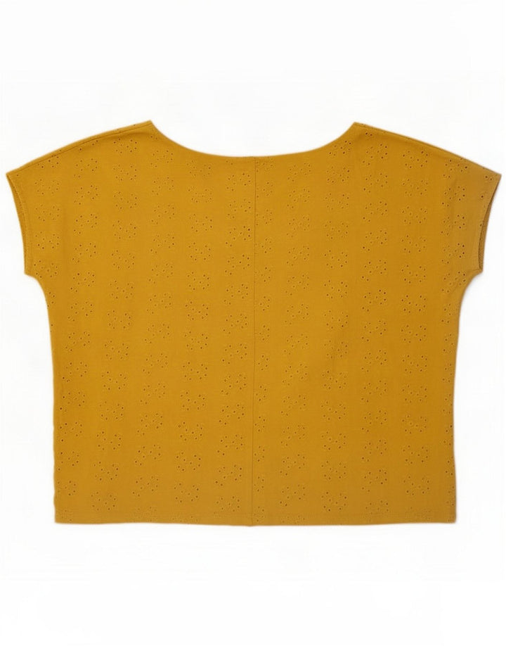 Camicetta da donna White Stuff Top UK 16 Large Yellow Cotton