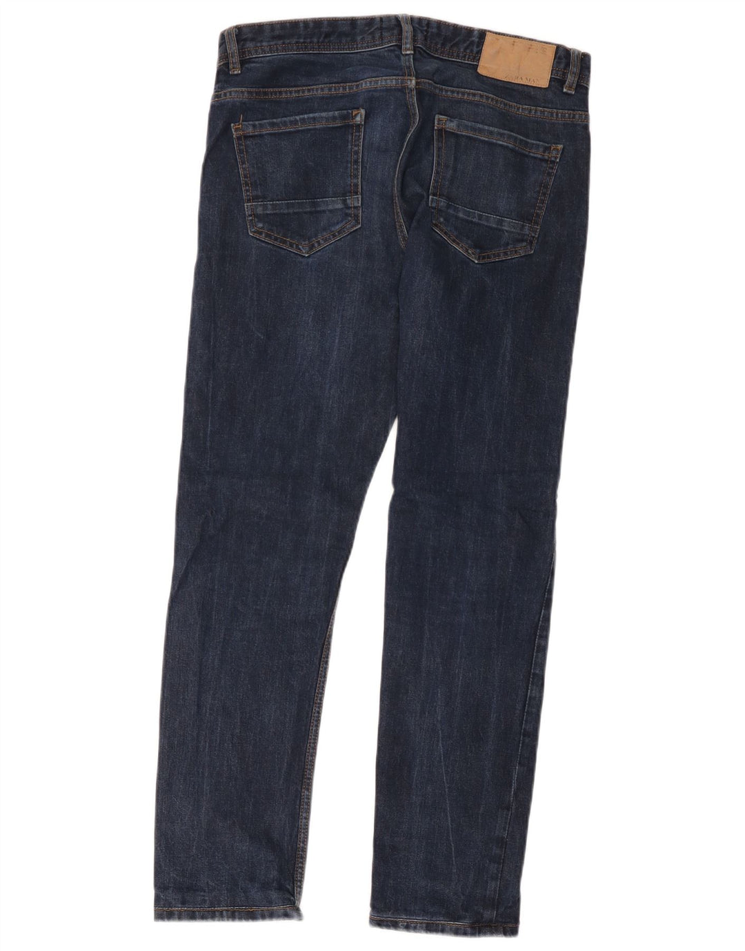 Jeans slim da uomo Zara EU 40 medio W32 L29 cotone blu navy
