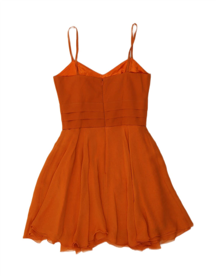 VINTAGE Womens Couture Sundress IT 42 Medium Orange Vintage Vintage and Second-Hand Vintage from Messina Hembry 