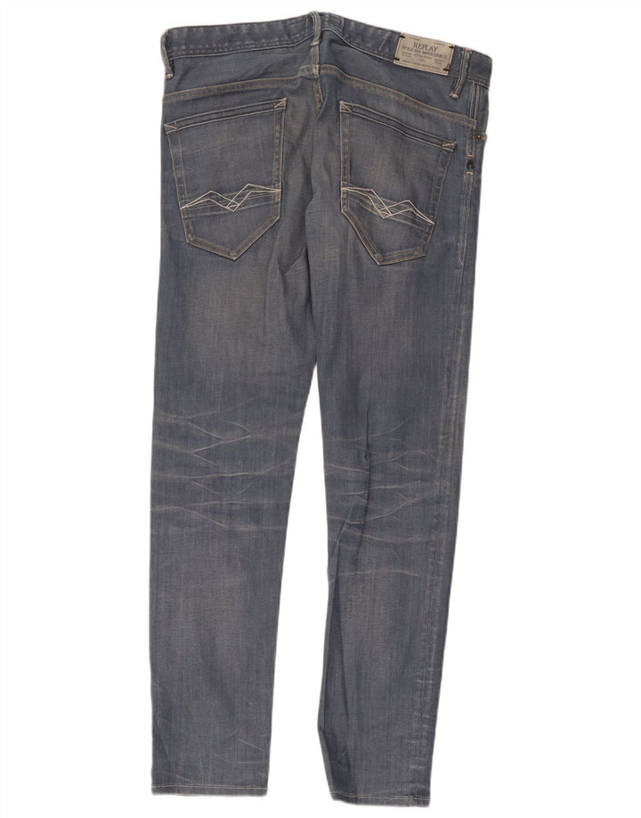Jeans slim da uomo Replay W33 L32 cotone blu