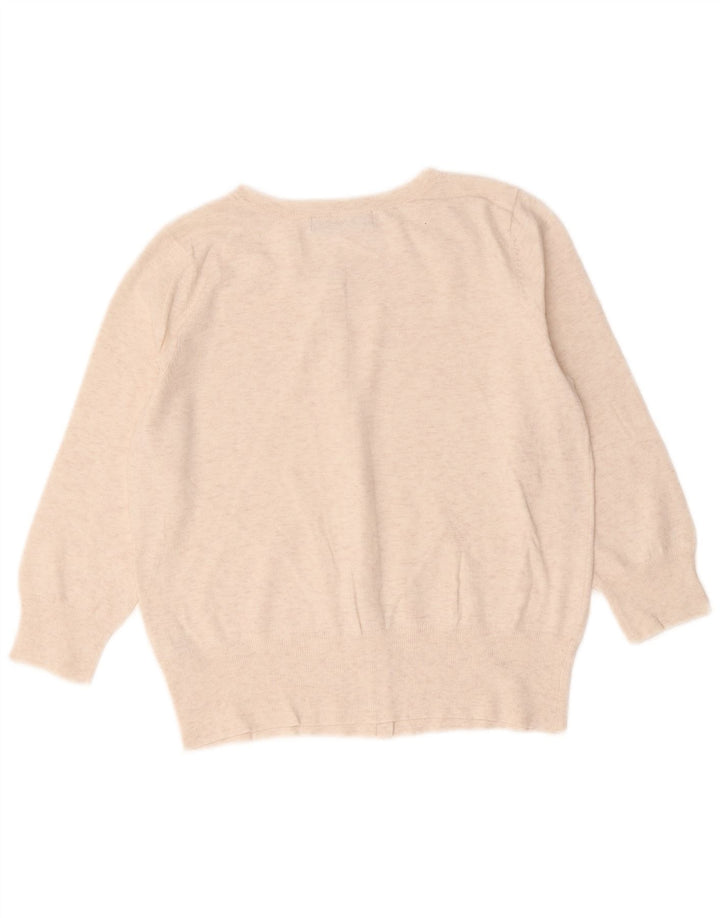 Maglione cardigan da donna Marks & Spencer UK 10 piccolo beige screziato