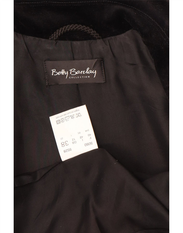 Giacca blazer a 3 bottoni da donna Betty Barclay UK 12 medio nero floreale