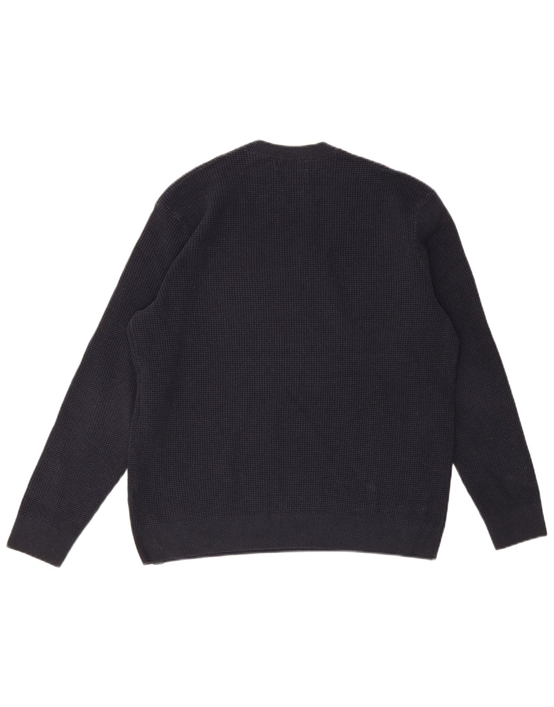 MARKS & SPENCER Maglione da uomo girocollo grande in cotone blu navy