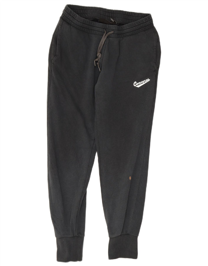 Converse Pantaloni da tuta da donna Joggers UK 12 Medium Black Cotton