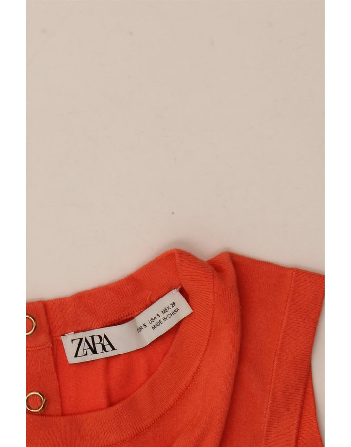 Canotta canotta da donna Zara UK 10 piccola arancione