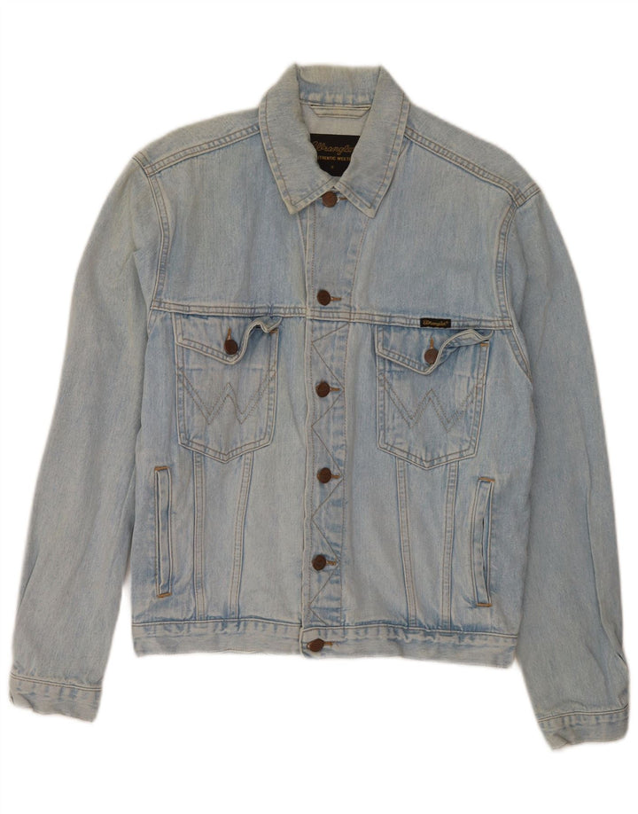 Giacca in denim da uomo Wrangler UK 36 piccolo cotone blu