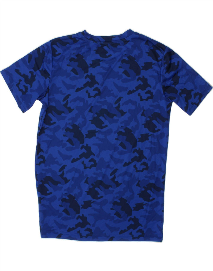 CHAMPION Boys T-Shirt Top 14-15 Years Blue Camouflage Polyester Vintage Champion and Second-Hand Champion from Messina Hembry 