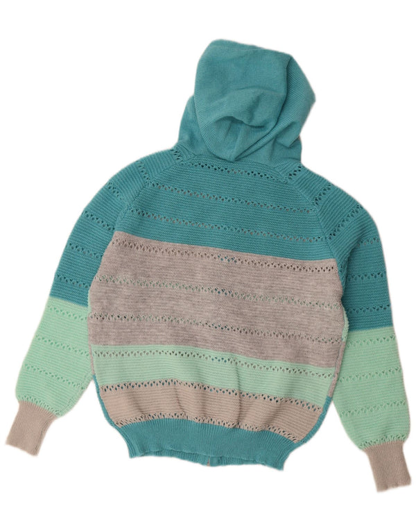 Shein Maglione cardigan oversize con zip intera da donna UK 14 medio multicolore