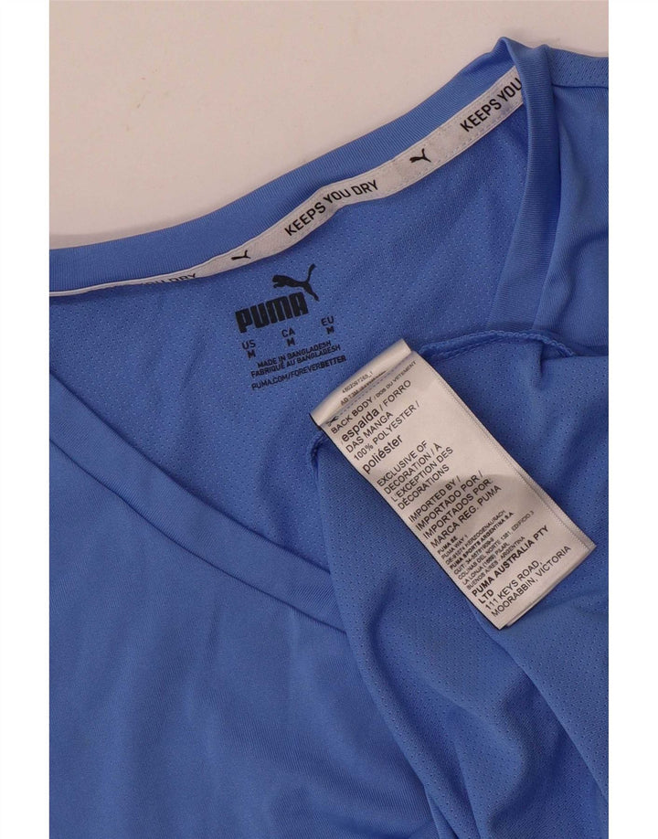 T-shirt da donna Puma Top UK 12 poliestere blu medio