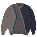 Maglione girocollo da uomo vintage IT 52 Large Grey Colourblock