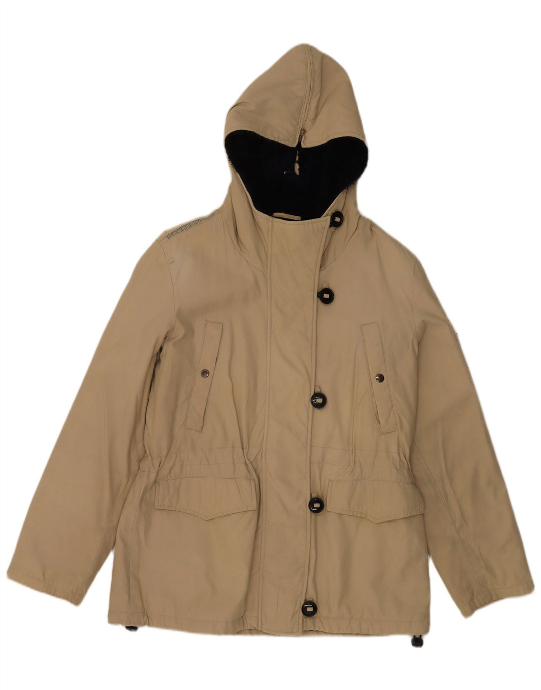 Geox Donna Respira Giacca Parka Oversize con Cappuccio UK 14 Large Beige