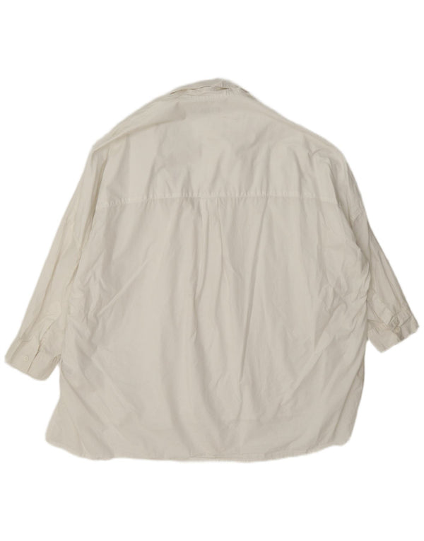 Camicia pullover oversize da donna con maniche a 3/4 French Connection UK 18 XL Bianca