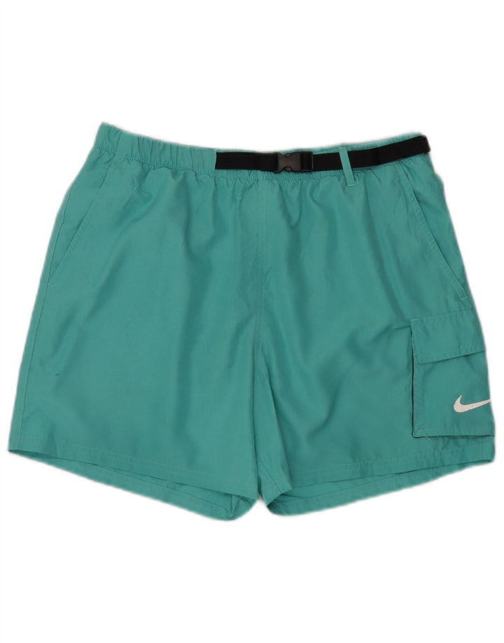 Pantaloncini da bagno da donna Nike UK 14 poliestere verde medio