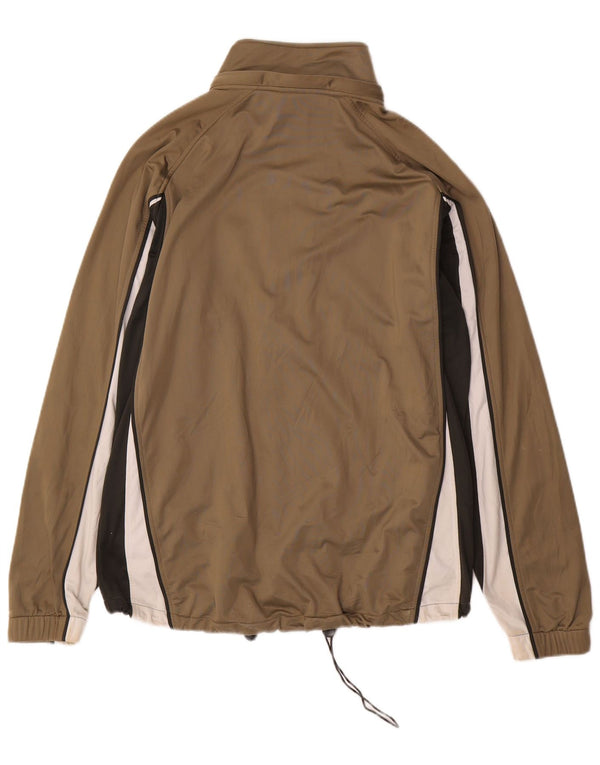 Giacca da ginnastica da uomo Asics, giacca in poliestere color block medio kaki