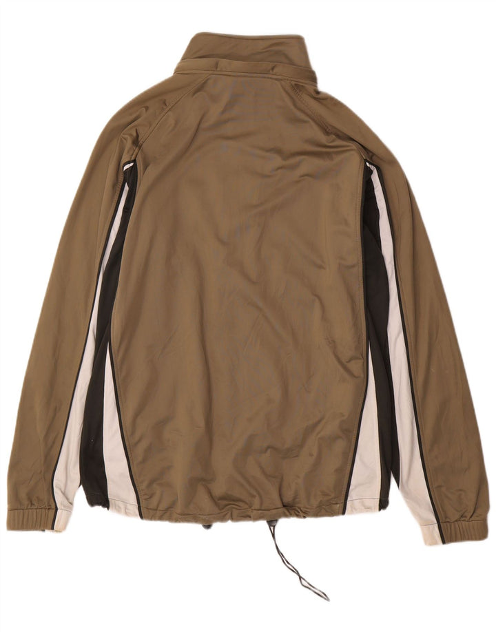 Giacca da ginnastica da uomo Asics, giacca in poliestere color block medio kaki