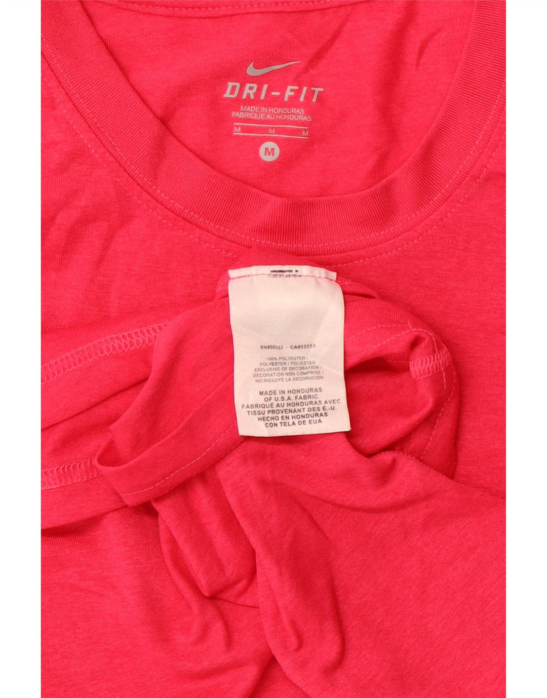 T-shirt NIKE Dri Fit da donna Top UK 12 poliestere rosa medio