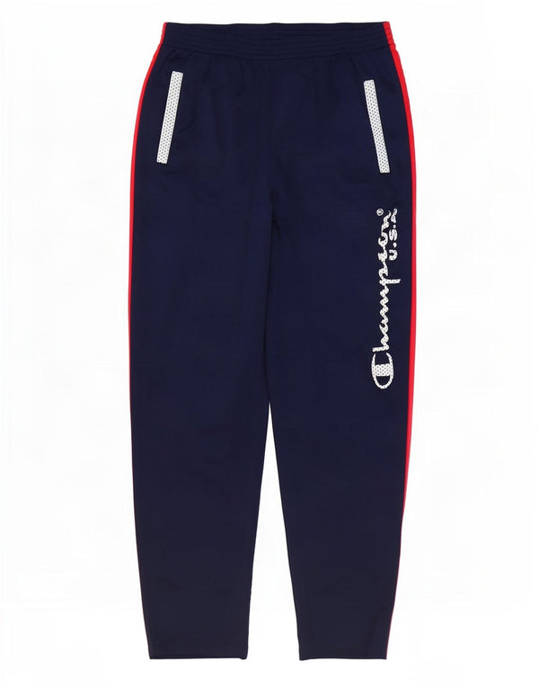 Pantaloni da tuta grafica da uomo Champion a blocchi di colore blu navy medio