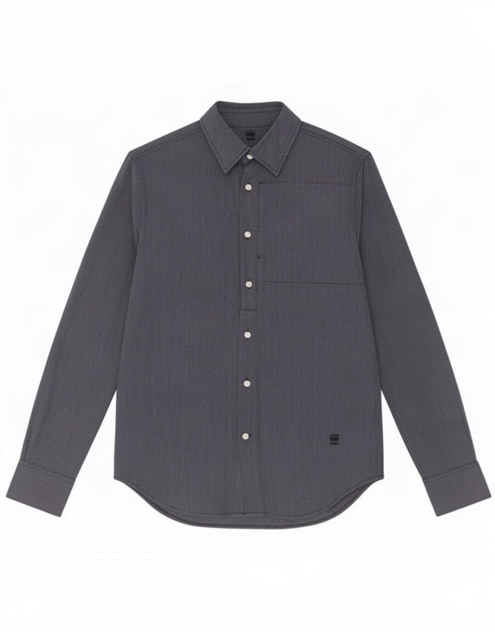 Camicia da uomo G-Star medio blu navy screziato