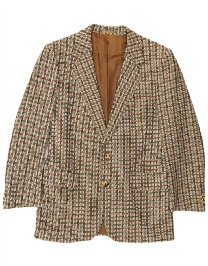 Giacca blazer da uomo a 2 bottoni Aquascutum UK 36 piccolo cashmere multicolore
