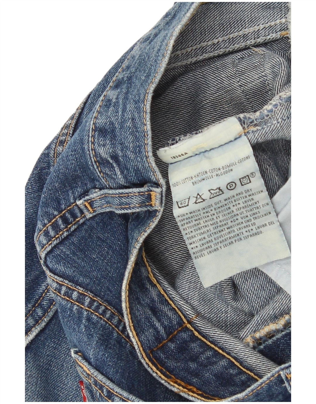 Jeans Capri da uomo Levi's taglia 34 W34 L17 cotone blu