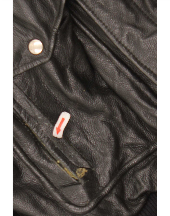 Giacca in pelle militare da uomo Cleiren IT 50 Large nera