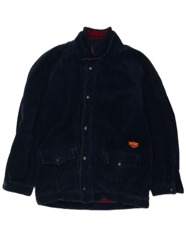 CARRERA Giacca da uomo in velluto a coste UK 40 Large Blu Navy Cotone