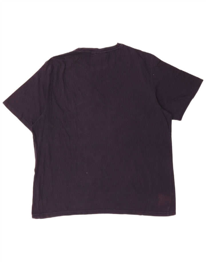 T-shirt grafica da uomo PUMA Top XL in cotone blu navy