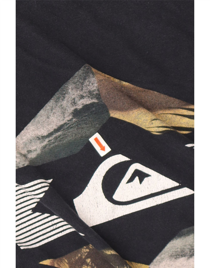 T-shirt grafica da uomo con vestibilità regolare QUIKSILVER, taglia grande, nera