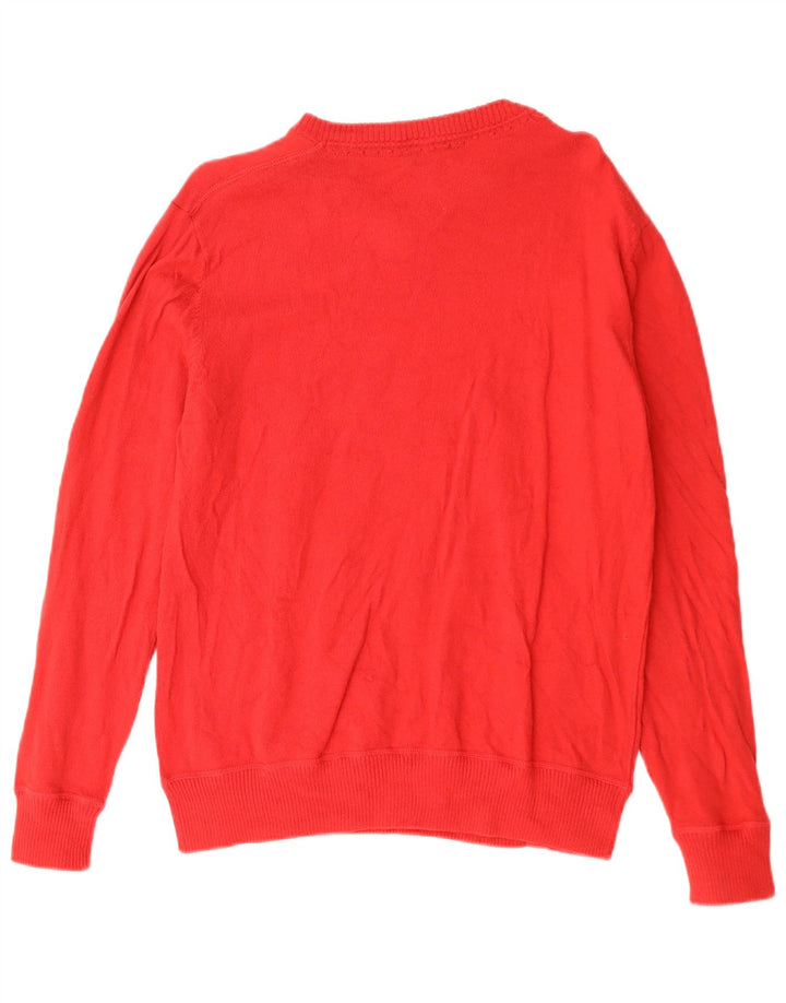 Maglione maglione con scollo a V da donna Think Pink XL in lana rossa
