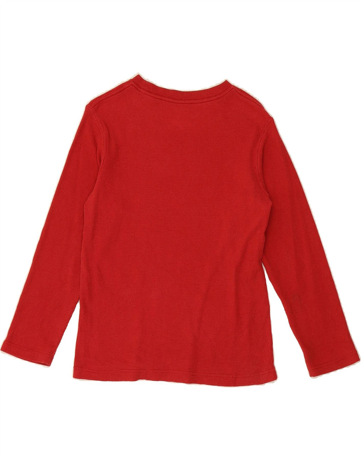 NIKE Womens Graphic Top Long Sleeve UK 12 Medium Red Cotton Vintage Nike and Second-Hand Nike from Messina Hembry 