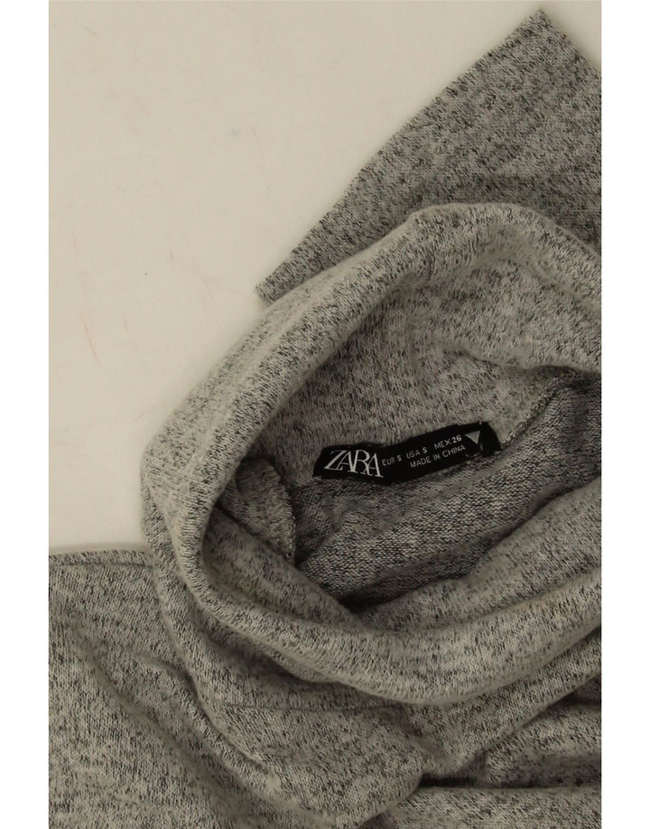 Abito maglione oversize da donna Zara UK 10 piccolo poliestere grigio