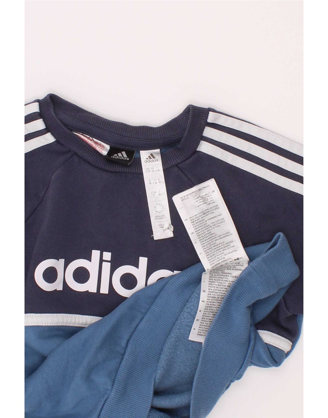 Felpa con grafica Adidas per ragazzi, 2-3 anni, colore blu navy