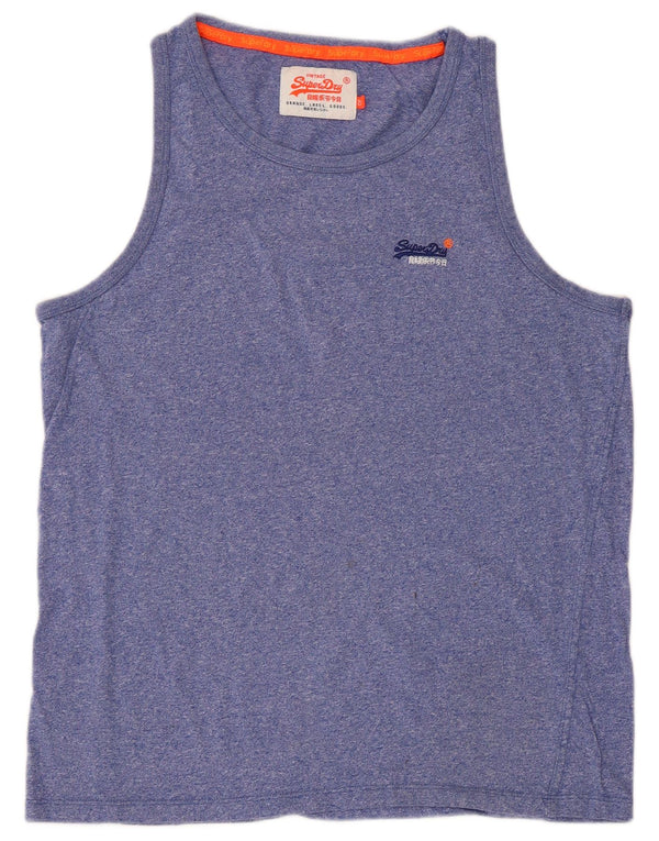 Canottiera grafica da uomo Superdry 2XL blu screziato