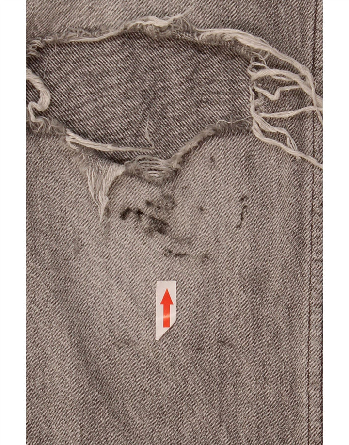 Jeans slim invecchiati da uomo Zara EU 42 Large W32 L31 Cotone grigio