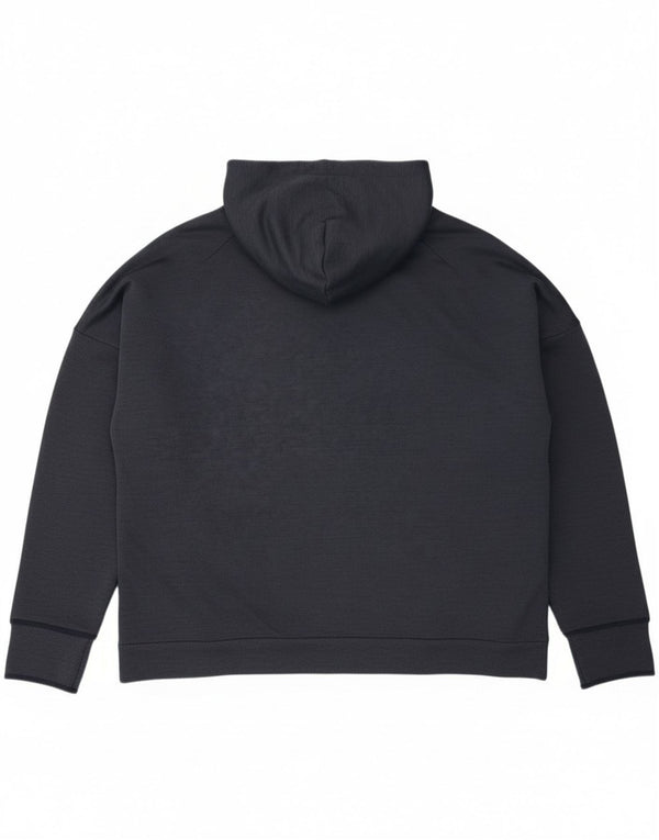 Maglione con cappuccio e zip da uomo Adidas 2XL poliestere blu navy