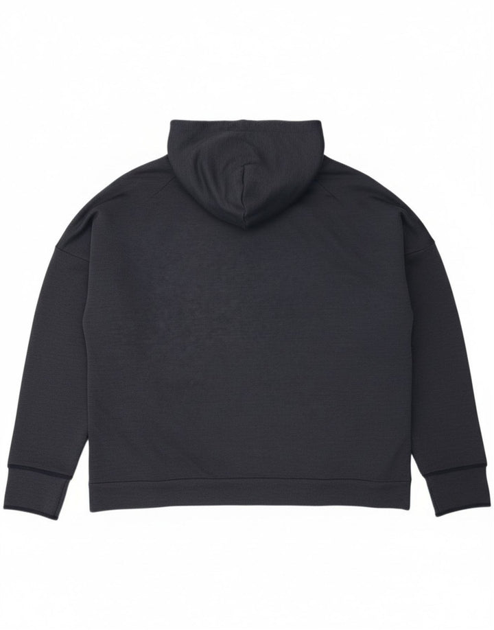 Maglione con cappuccio e zip da uomo Adidas 2XL poliestere blu navy