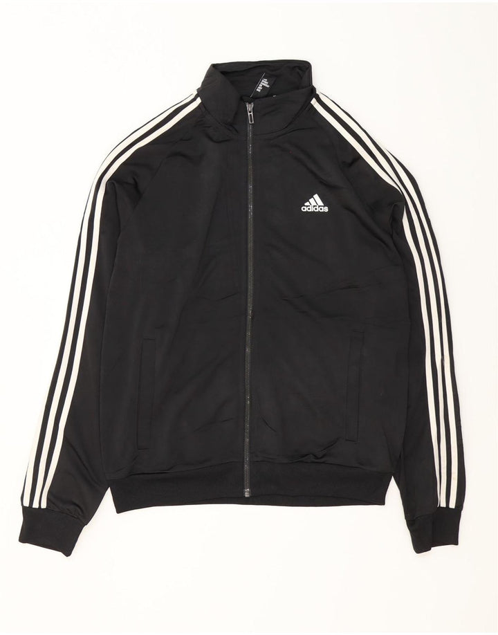 Giacca da tuta da uomo ADIDAS media nera in poliestere
