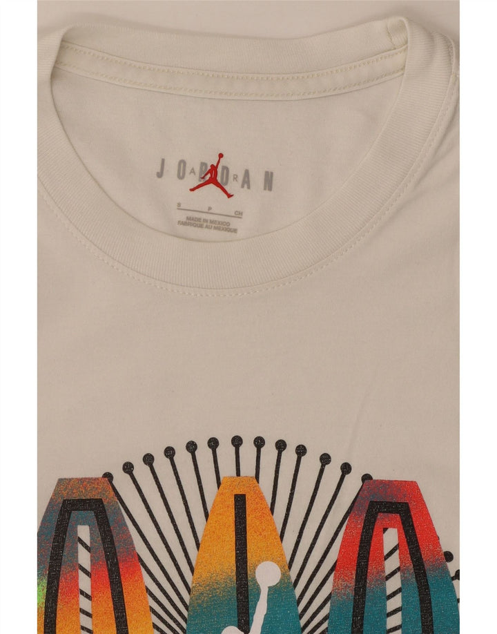 T-shirt grafica da uomo JORDAN Top piccola in cotone bianco