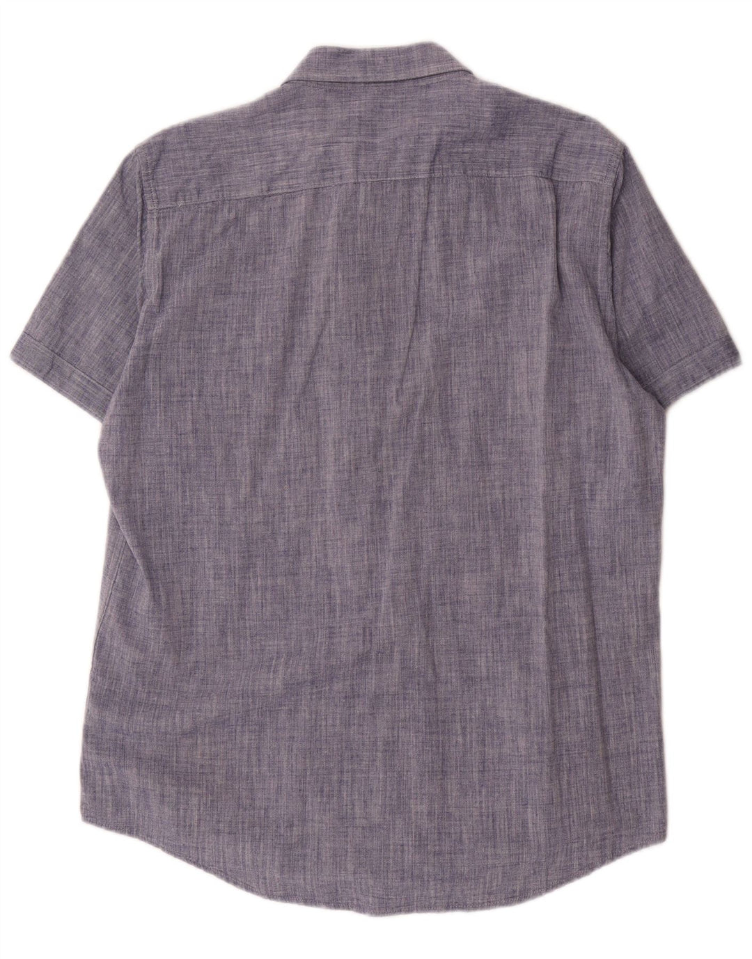 Camicia Carrera da uomo a maniche corte, vestibilità regolare, grande, in cotone blu