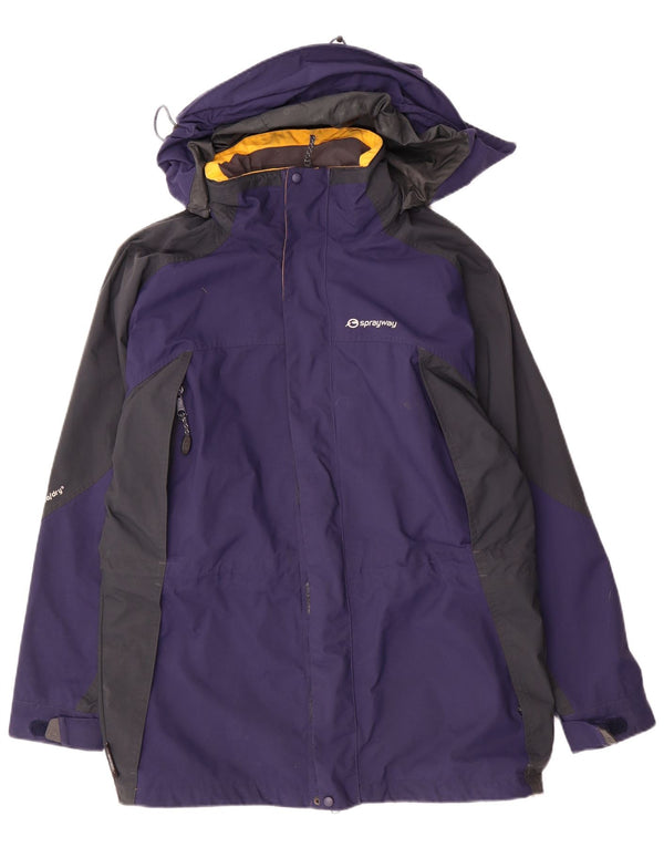Giacca antipioggia da uomo con cappuccio Sprayway UK 38 Medium Blu Navy Colourblock
