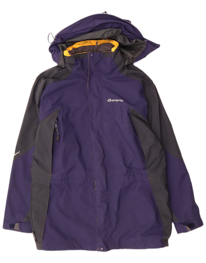 Giacca antipioggia da uomo con cappuccio Sprayway UK 38 Medium Blu Navy Colourblock