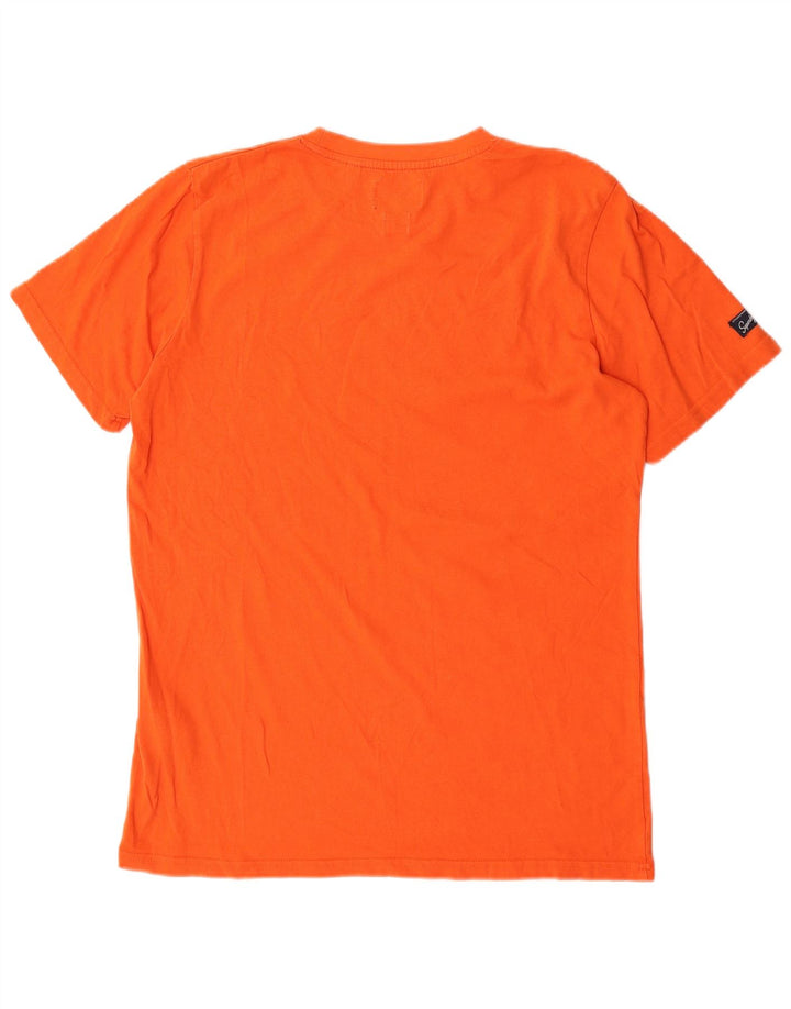 T-shirt grafica da uomo Superdry Top in cotone arancione medio