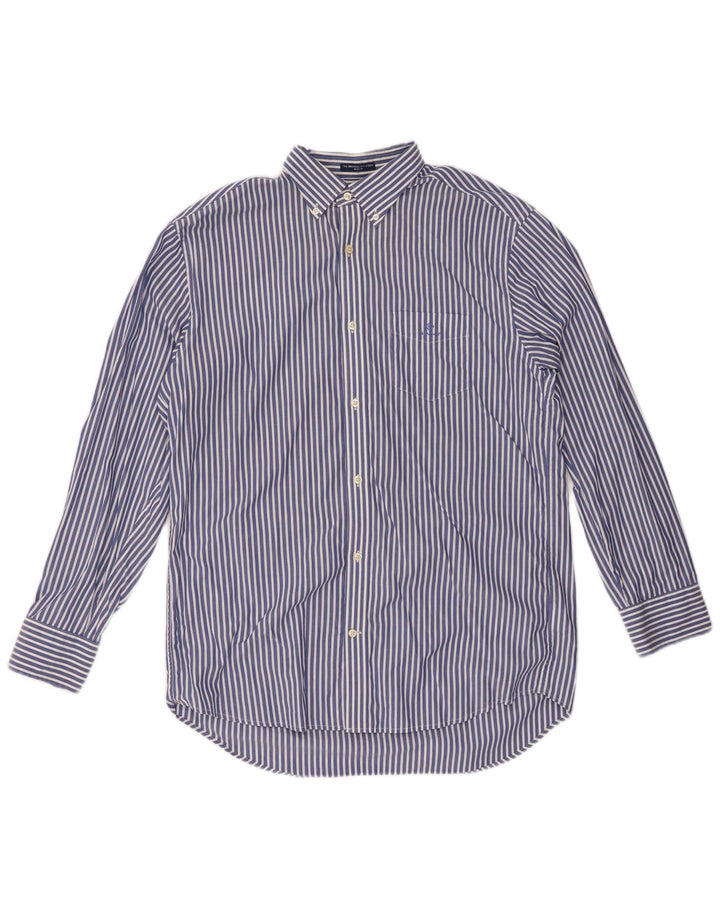 GANT Camicia da uomo vestibilità regolare taglia 41/42 16 1/2 grande cotone gessato blu